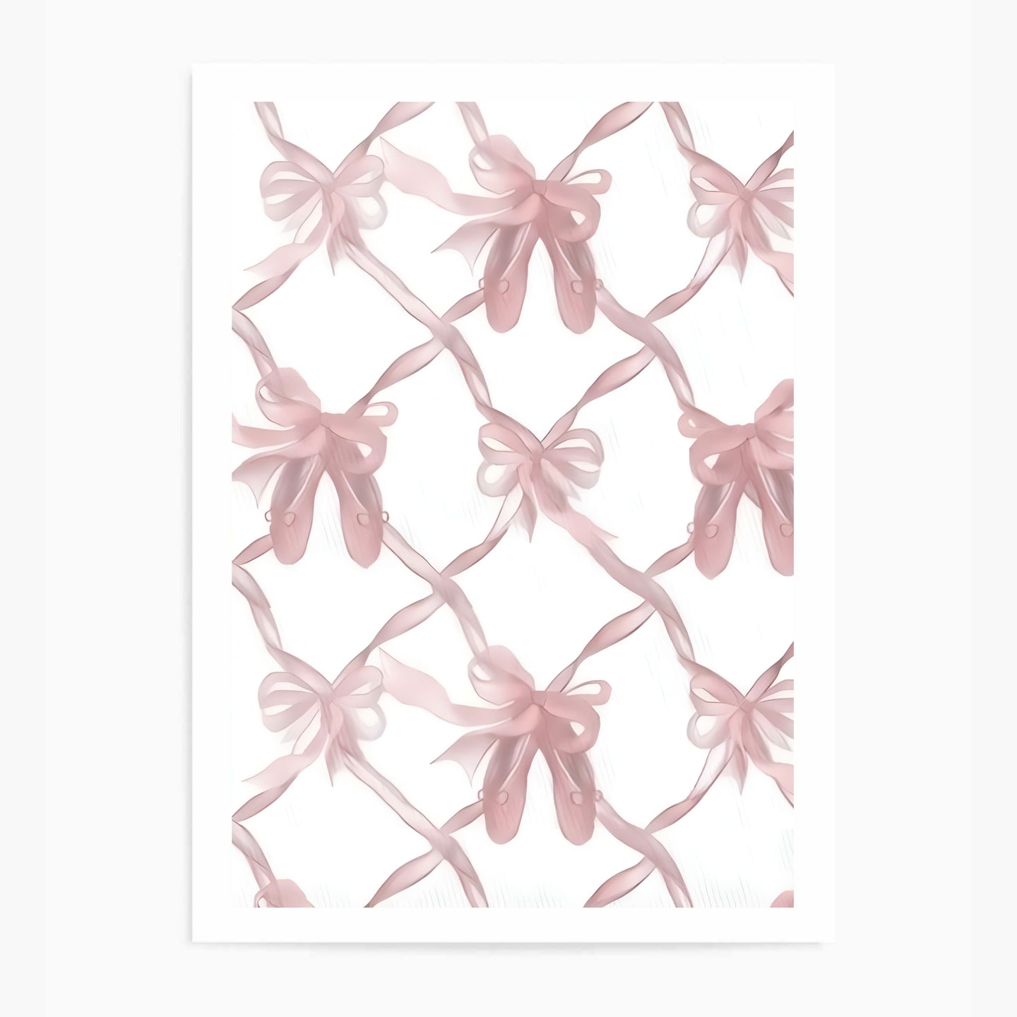 Pink Bow Coquette | Wall Art Print