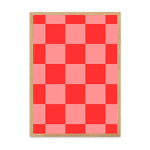 Load image into Gallery viewer, Checkered Red &amp; Pink | Wall Art
