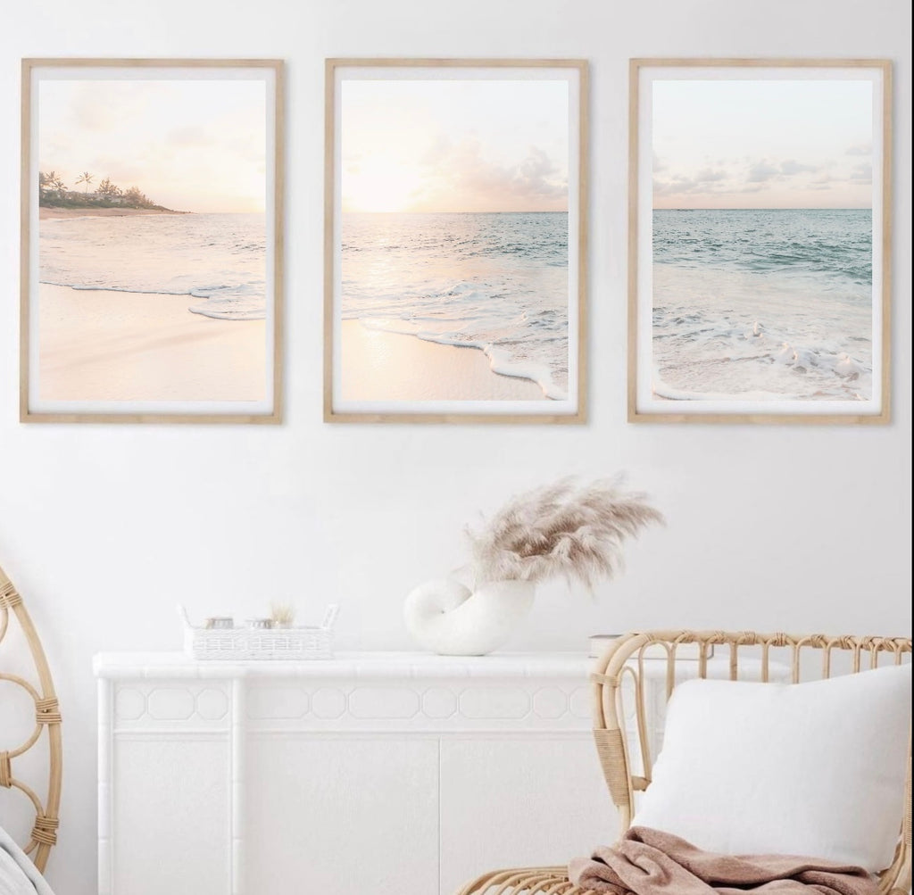 Pastel Ocean Set of 3 | Gallery Wall Art