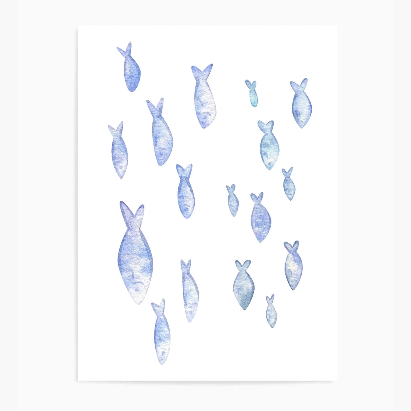 Little Fishies Blue | Wall Art