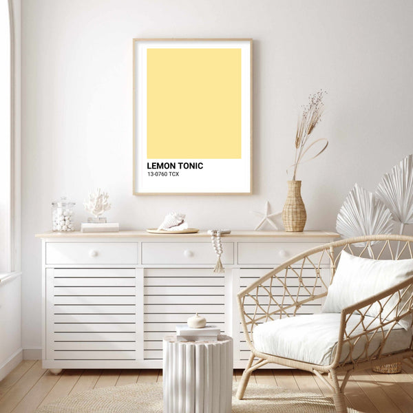 Lemon Tonic Yellow Colour Swatch | Wall Art