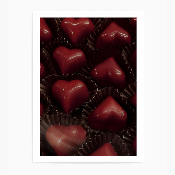 Red Heart Chocolates | Wall Art Print