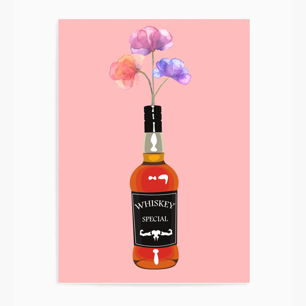 Flowers & Whiskey | Wall Art