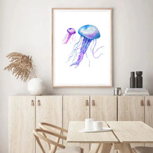 Load image into Gallery viewer, Jellyfish Blue &amp; Purple | Wall Art
