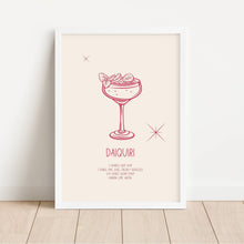 Load image into Gallery viewer, Daiquiri Cocktail Recipe | Art Print
