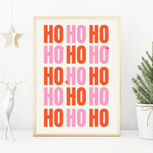 Load image into Gallery viewer, Ho Ho Ho Pink &amp; Orange | Art Print
