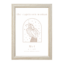 Load image into Gallery viewer, Personalised &#39;The Capricorn Woman&#39; Zodiac
