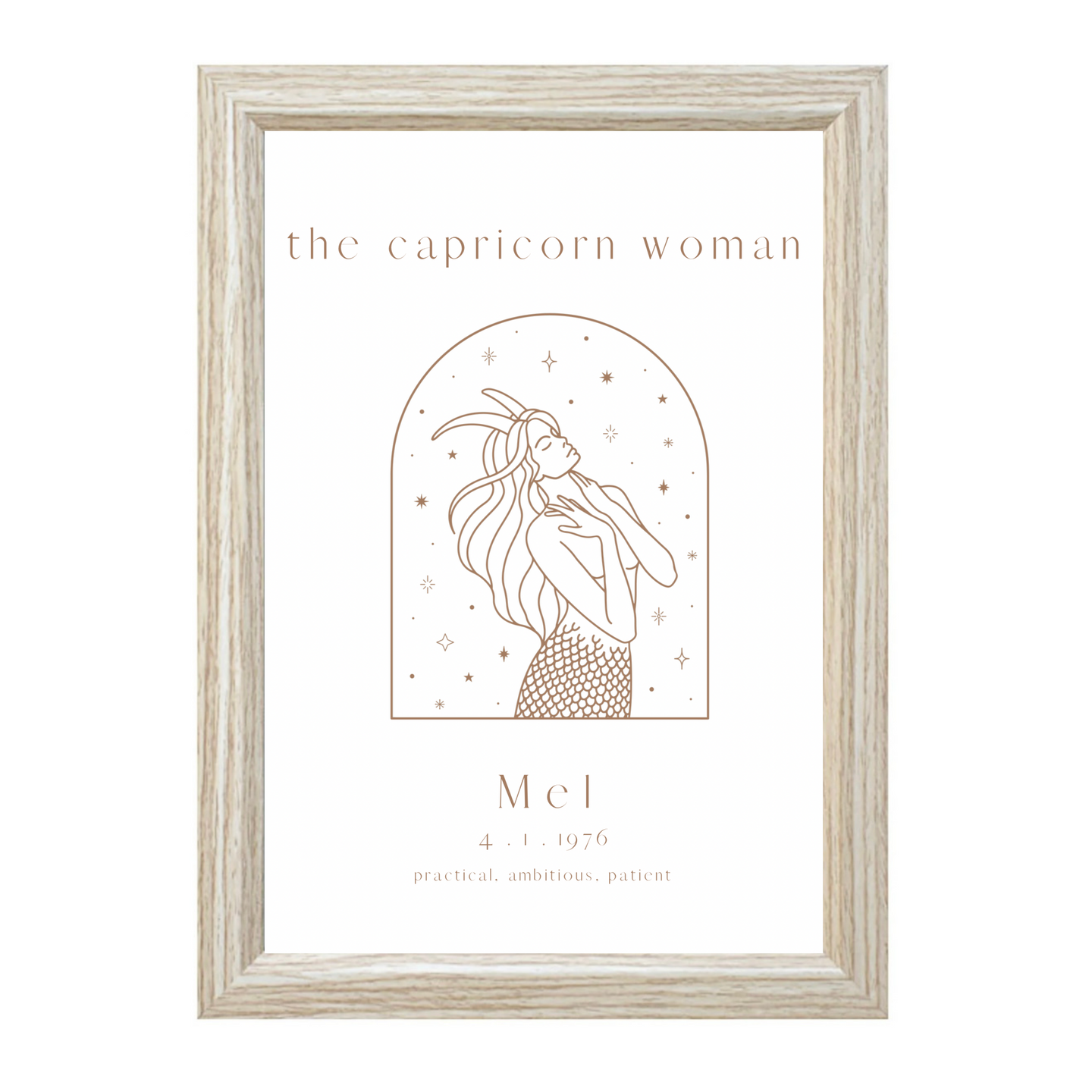 Personalised 'The Capricorn Woman' Zodiac