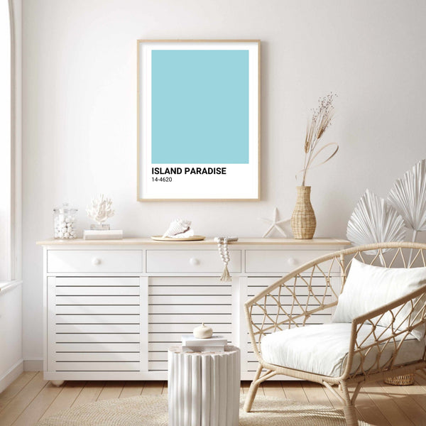 Island Paradise Blue Colour Swatch | Wall Art