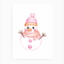 Load image into Gallery viewer, Snowman Pink | Art Print
