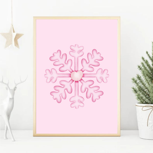 Snowflake Pink II | Art Print