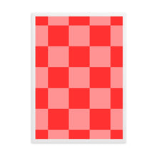 Load image into Gallery viewer, Checkered Red &amp; Pink | Wall Art
