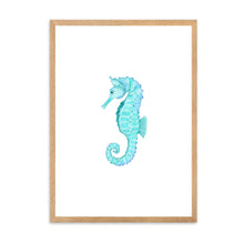 Load image into Gallery viewer, Sea Horse Blue | Wall Art
