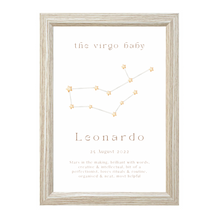 Load image into Gallery viewer, Personalised The Virgo Baby Constellation
