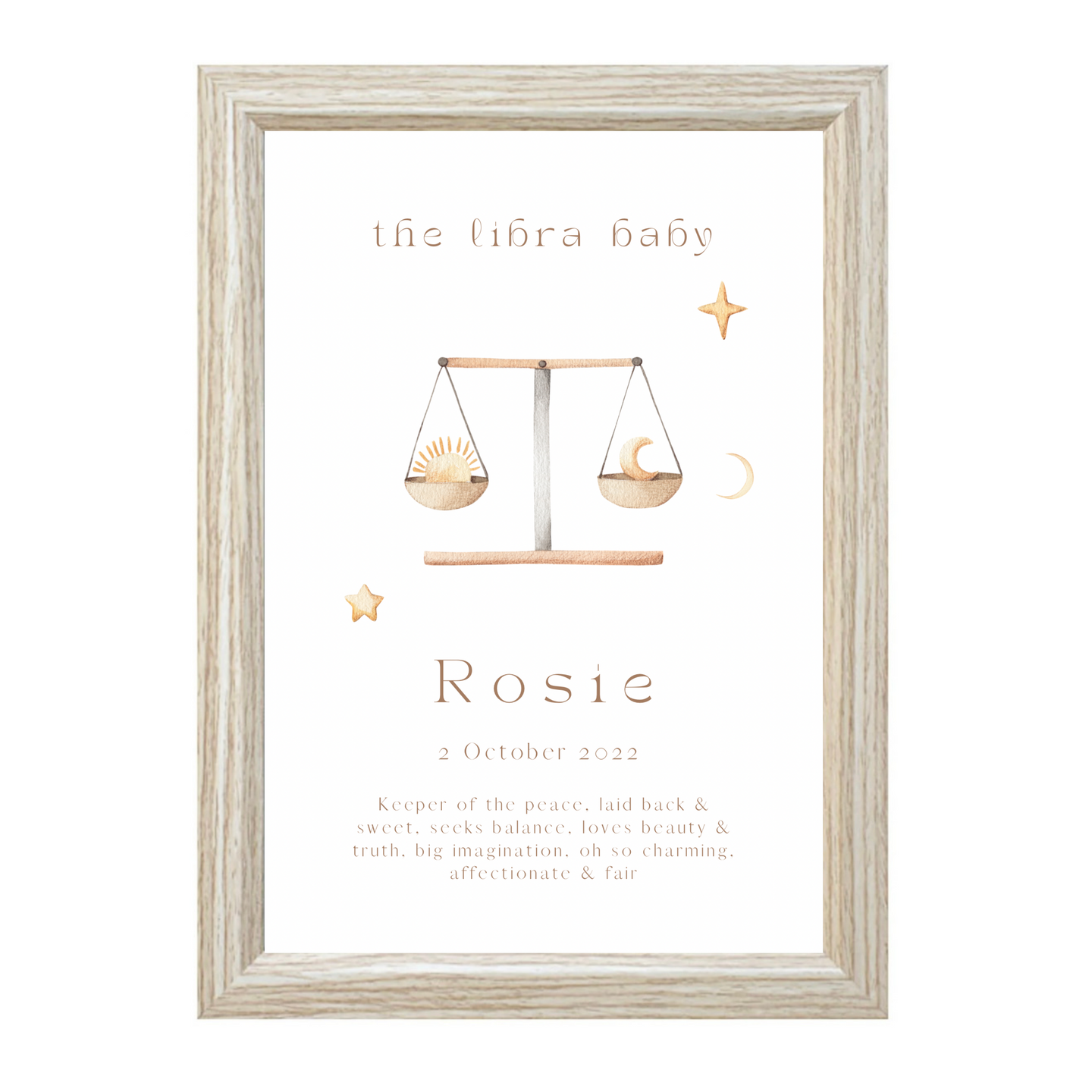 Personalised The Libra Baby