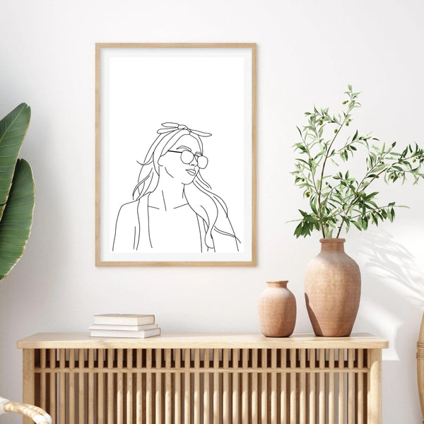 Line Art Girl IV | Art Print