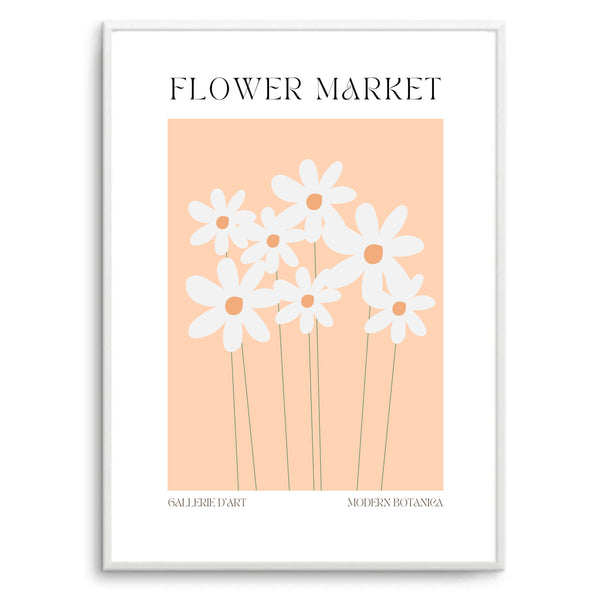 Flower Market Apricot | Art Print