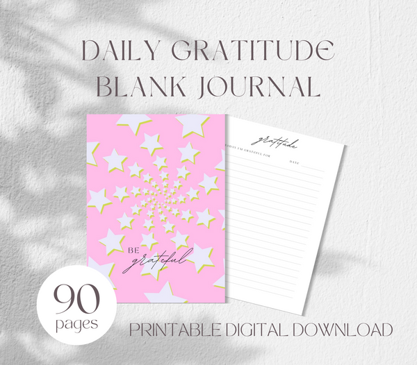 Be Grateful Daily Gratitude Blank Journal