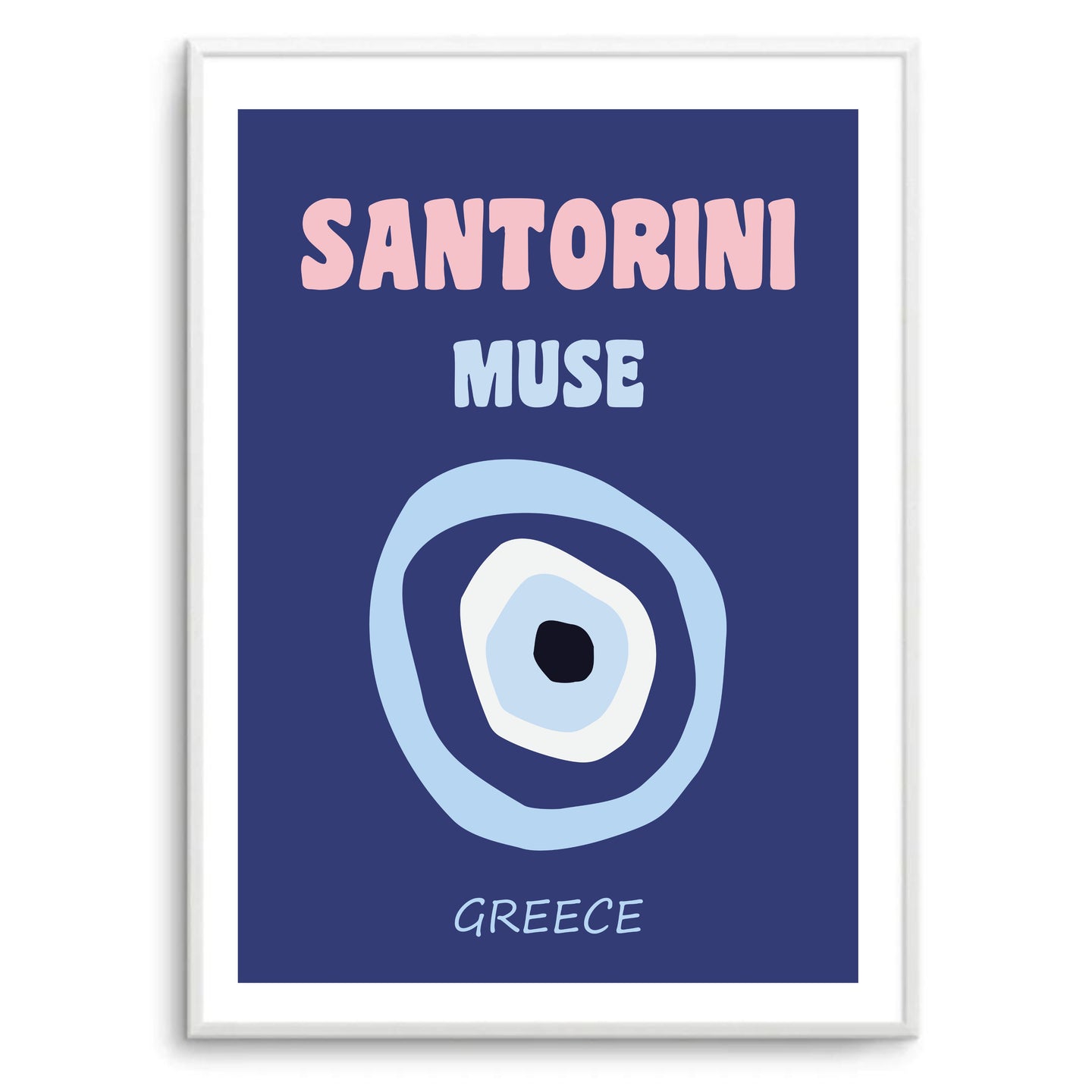 Santorini Muse Preppy Matisse | Art Print