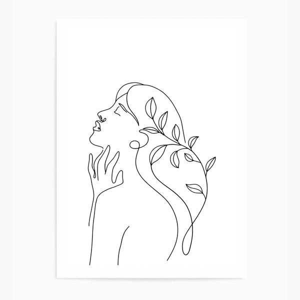 Line Art Girl V | Art Print