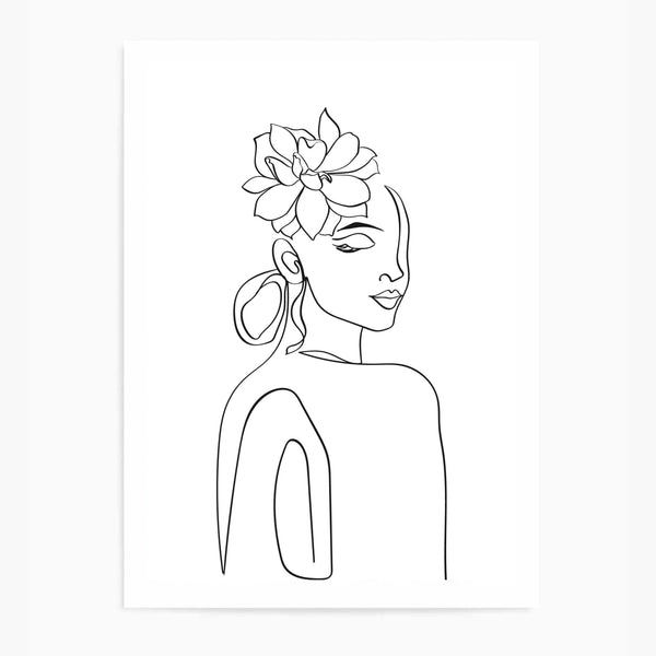 Line Art Flowerhead III | Art Print