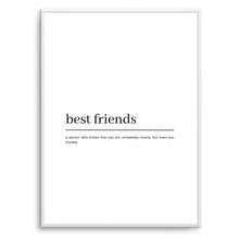 Load image into Gallery viewer, Best Friends Definition (White)
