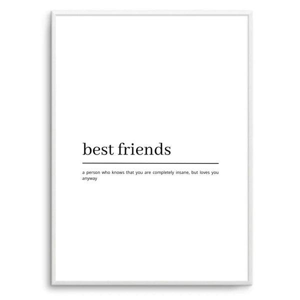 Best Friends Definition (White)