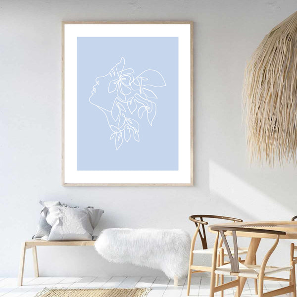 Matisse Flower Head Blue | Art Print