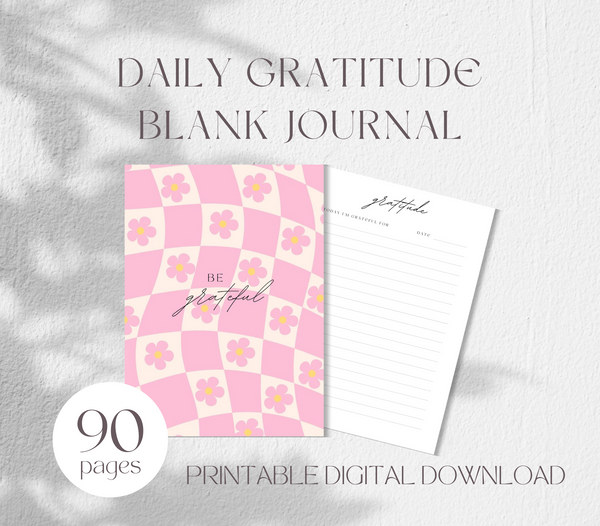 Be Grateful Daily Gratitude Blank Journal