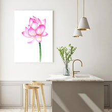 Load image into Gallery viewer, Pink Lotus Stem I | Art Print
