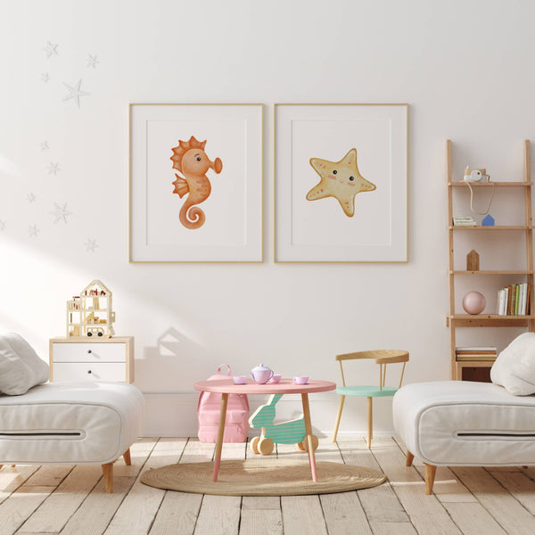 Sea Creatures I Set of 2 | Gallery Wall