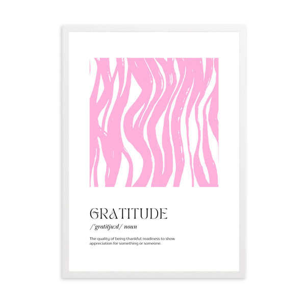 Gratitude Definition | Framed Print