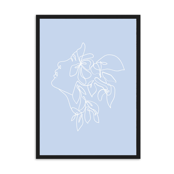 Matisse Flower Head Blue | Framed Print