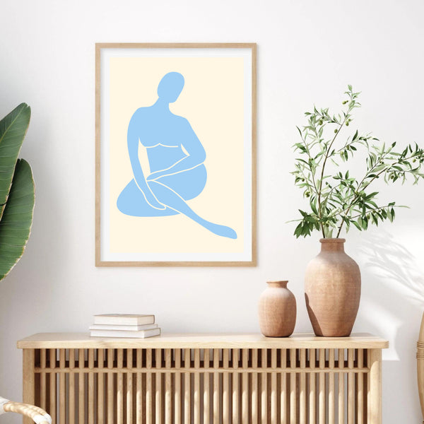 Matisse Body Lemon & Blue III | Art Print