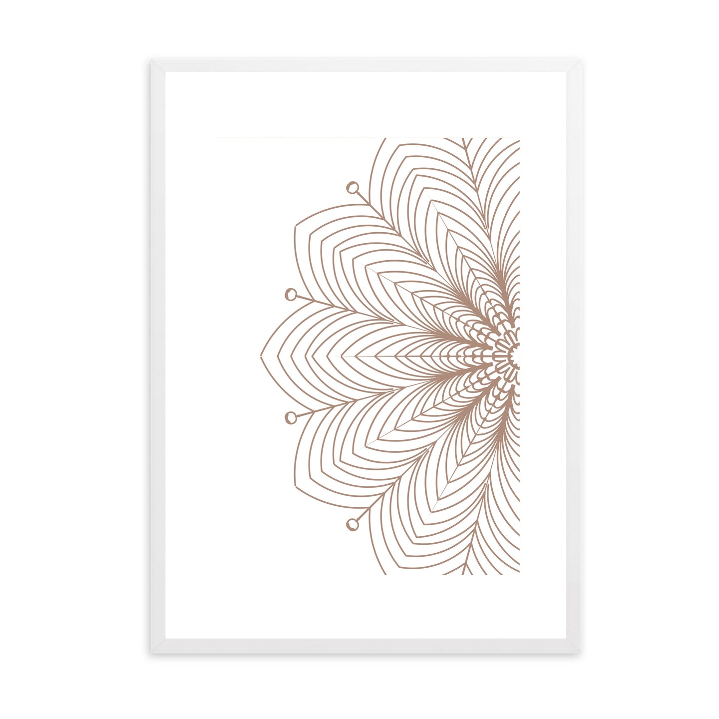 Mandala White | Framed Print