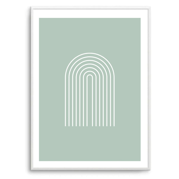 Boho Arch Green | Art Print