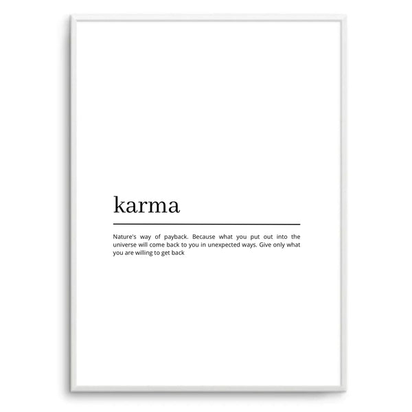 Karma Definition (White)