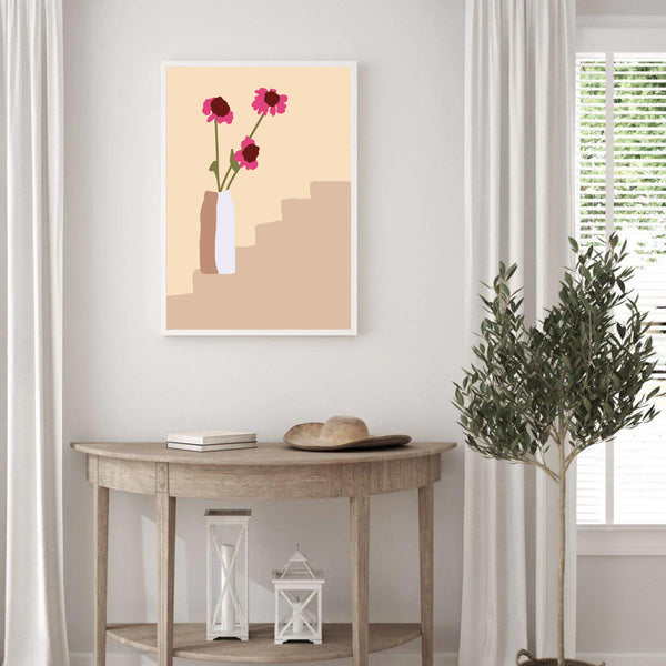 Boho Flower Vase | Art Print