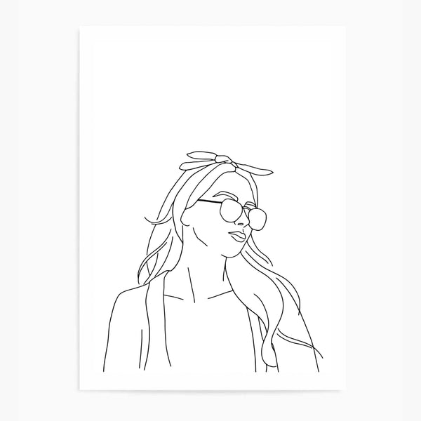 Line Art Girl IV | Art Print