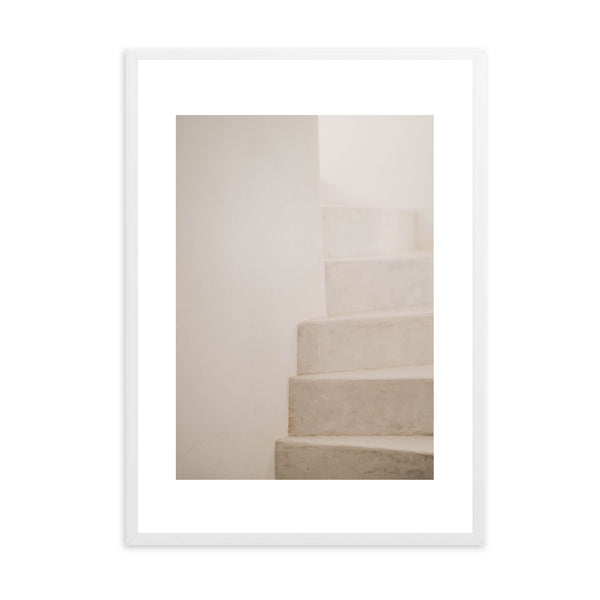 Neutral Aesthetic Stairs I | Framed Print