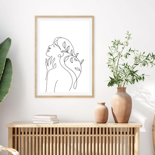 Line Art Girl V | Art Print