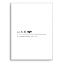 Load image into Gallery viewer, Marriage Definition (White)
