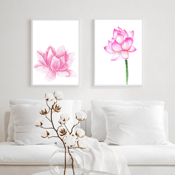 Pink Lotus Stem I | Art Print