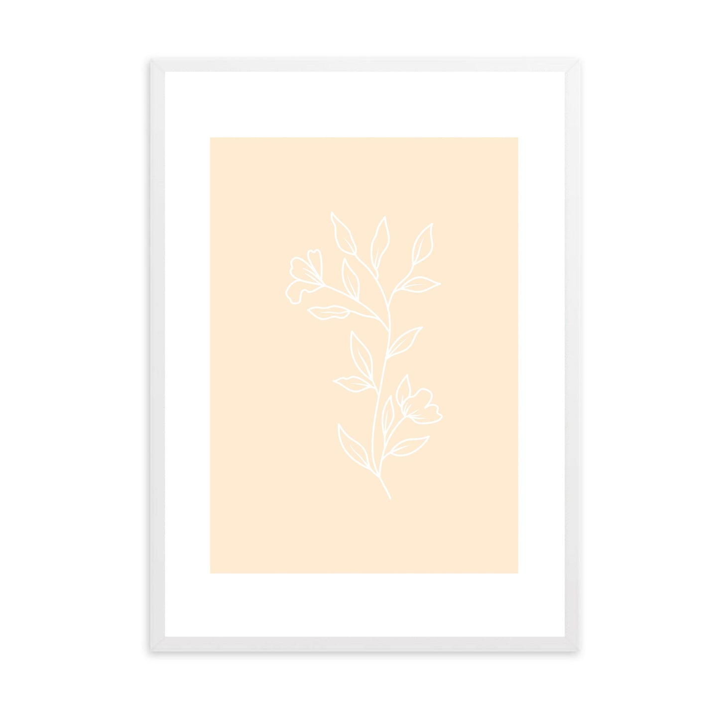 Matisse Flowers Peach | Framed Print