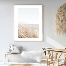 Load image into Gallery viewer, Coastal Pampas Beach | Framed Print
