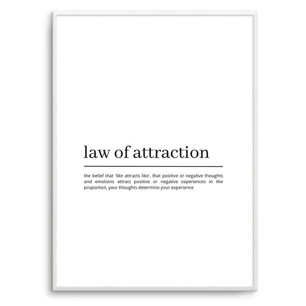 Law of Attraction Definition (White)