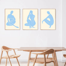 Load image into Gallery viewer, Matisse Blue &amp; Lemon Set of 3 | Gallery Wall
