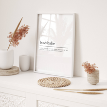 Load image into Gallery viewer, Boss Babe Definition (White)
