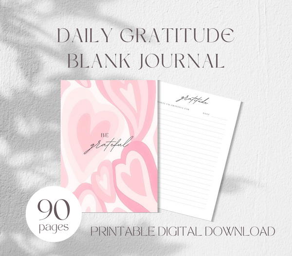 Be Grateful Daily Gratitude Blank Journal