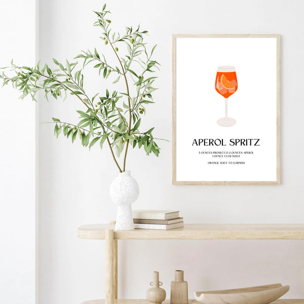 Aperol Spritz Cocktail | Art Print
